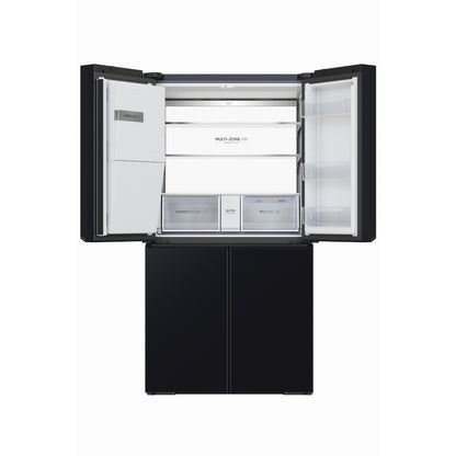 Haier HRF680YZC 601L 600 Series Quad Door Fridge (Black)