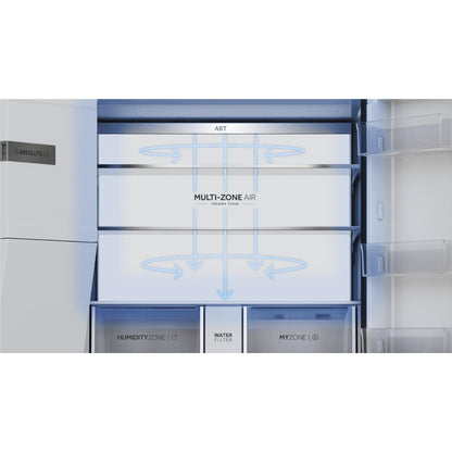 Haier HRF680YZS 601L 600 Series Quad Door Fridge (Satina)