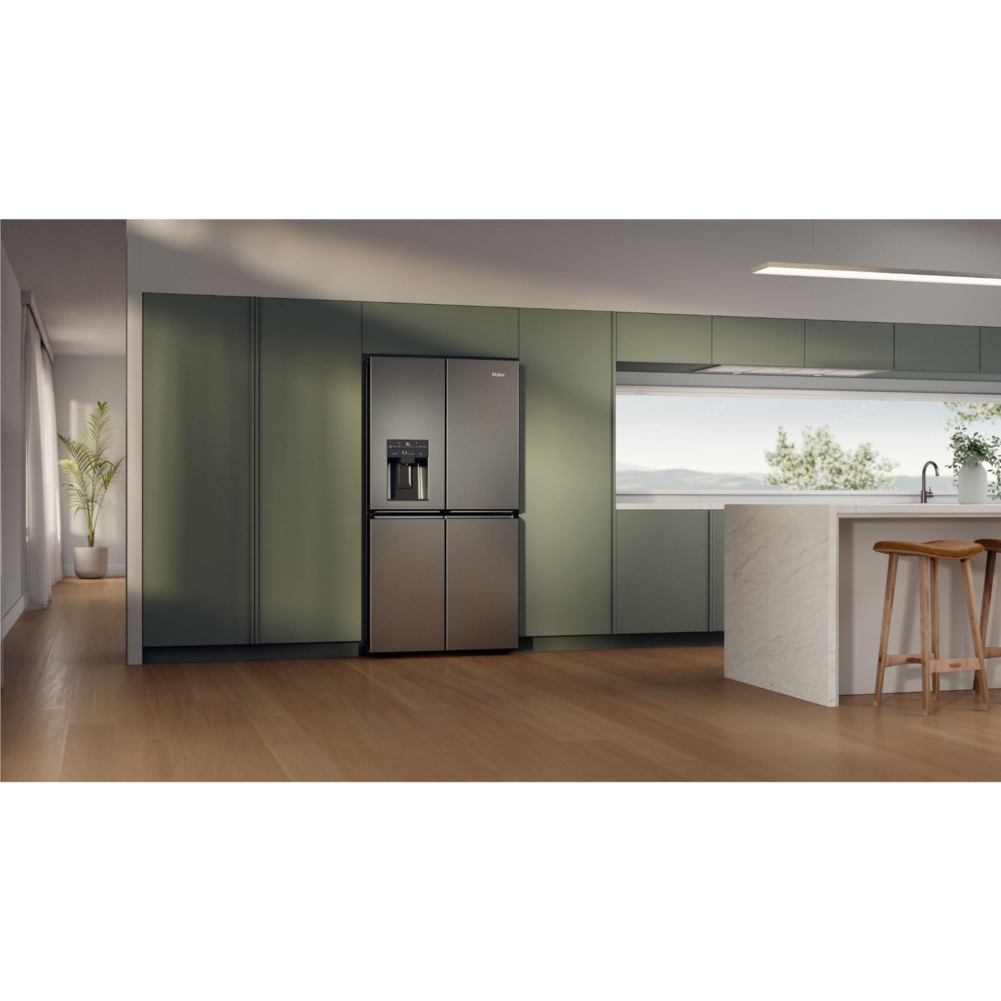 Haier HRF680YZS 601L 600 Series Quad Door Fridge (Satina)