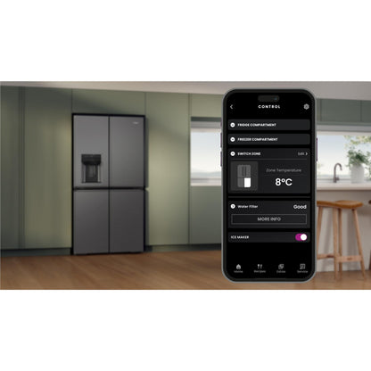 Haier HRF680YZS 601L 600 Series Quad Door Fridge (Satina)