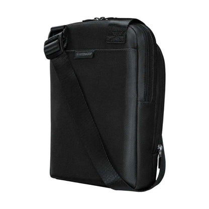 Wenger XE Crossbody Bag With 11 Inch Tablet Pocket Recycled PET Polyester Black.