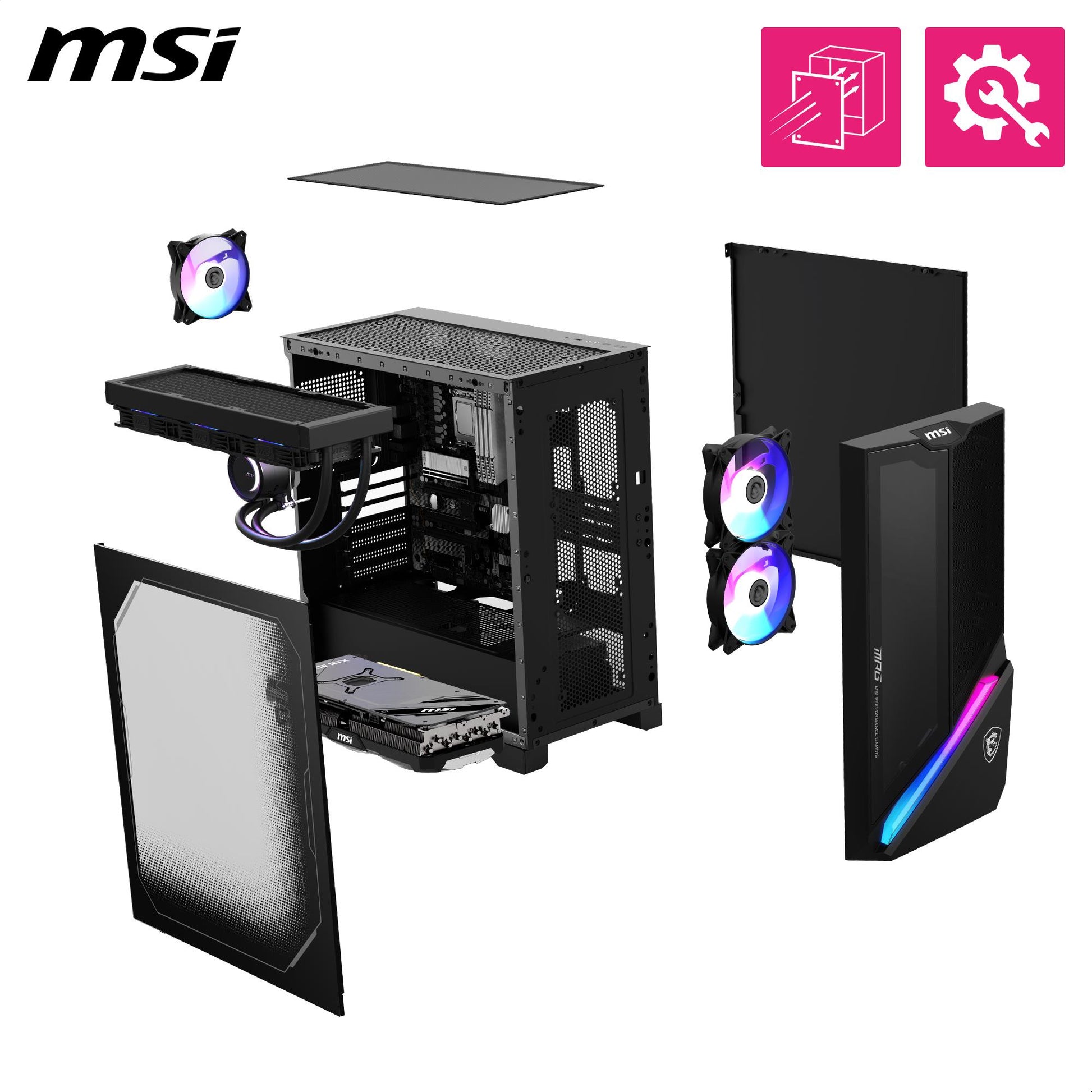 MSI Infinite X3 AI 2NVV9-040AU Gaming Desktop (Intel Core Ultra 9-285K)[GeForce RTX 5080]