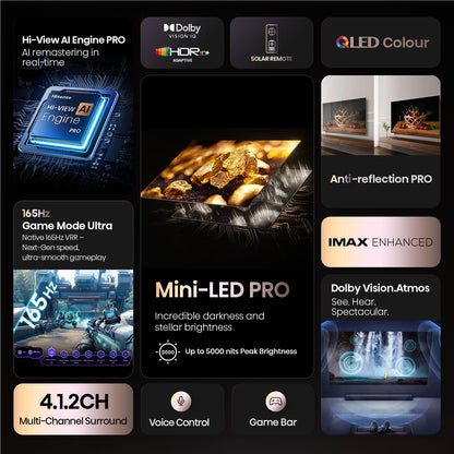Hisense 75" U8QAU 4K ULED Mini-LED Smart TV [2025]