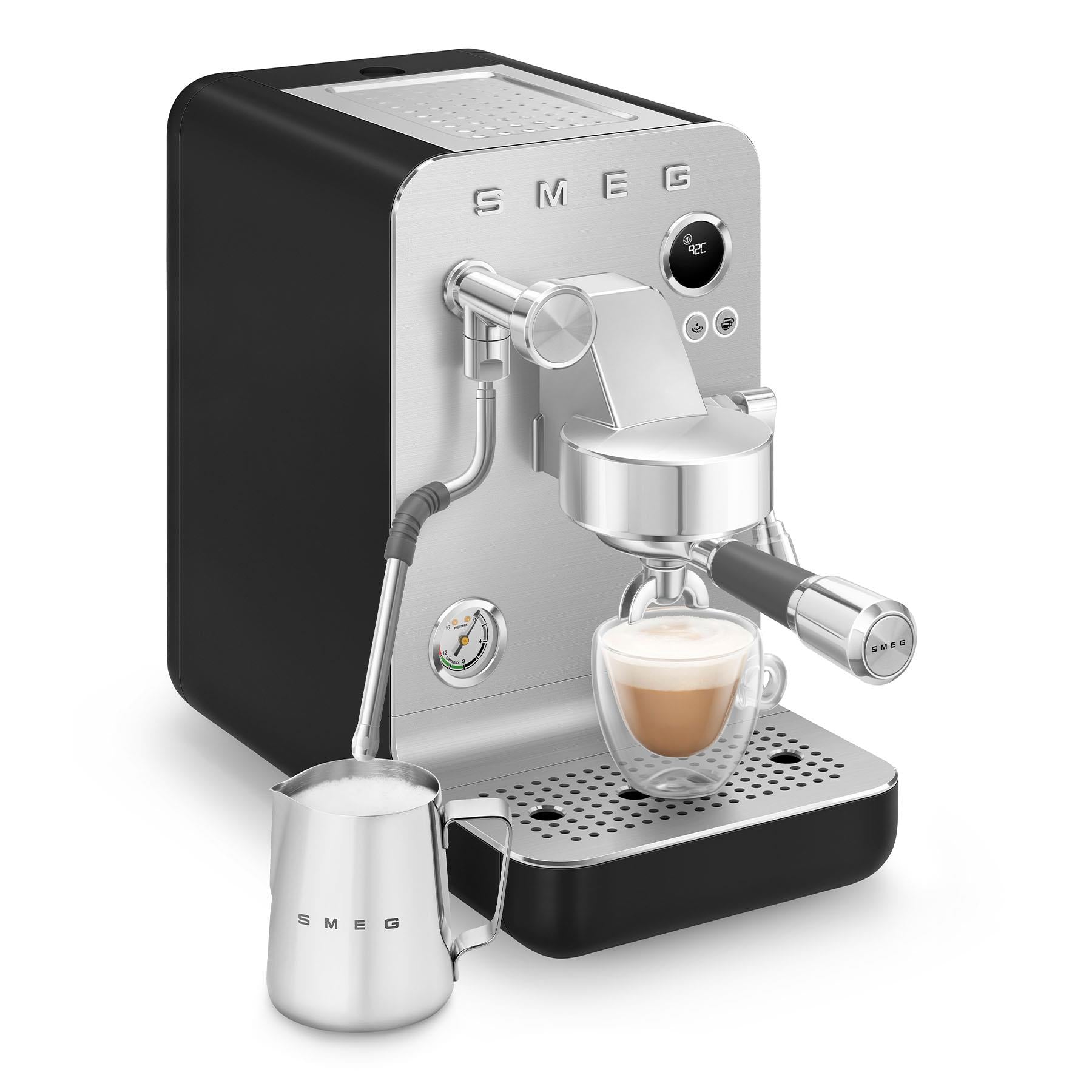 Smeg Minipro Espresso Manual Coffee Machine (Matte Black)