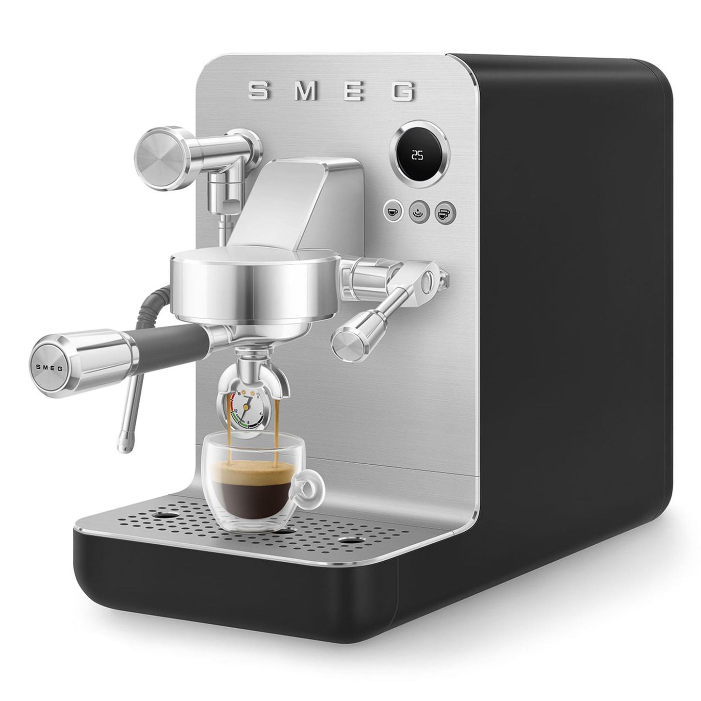 Smeg Minipro Espresso Manual Coffee Machine (Matte Black)