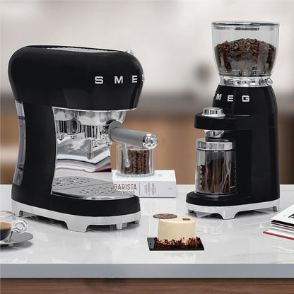 Smeg 50's Style Espresso Manual Coffee Machine (Black)