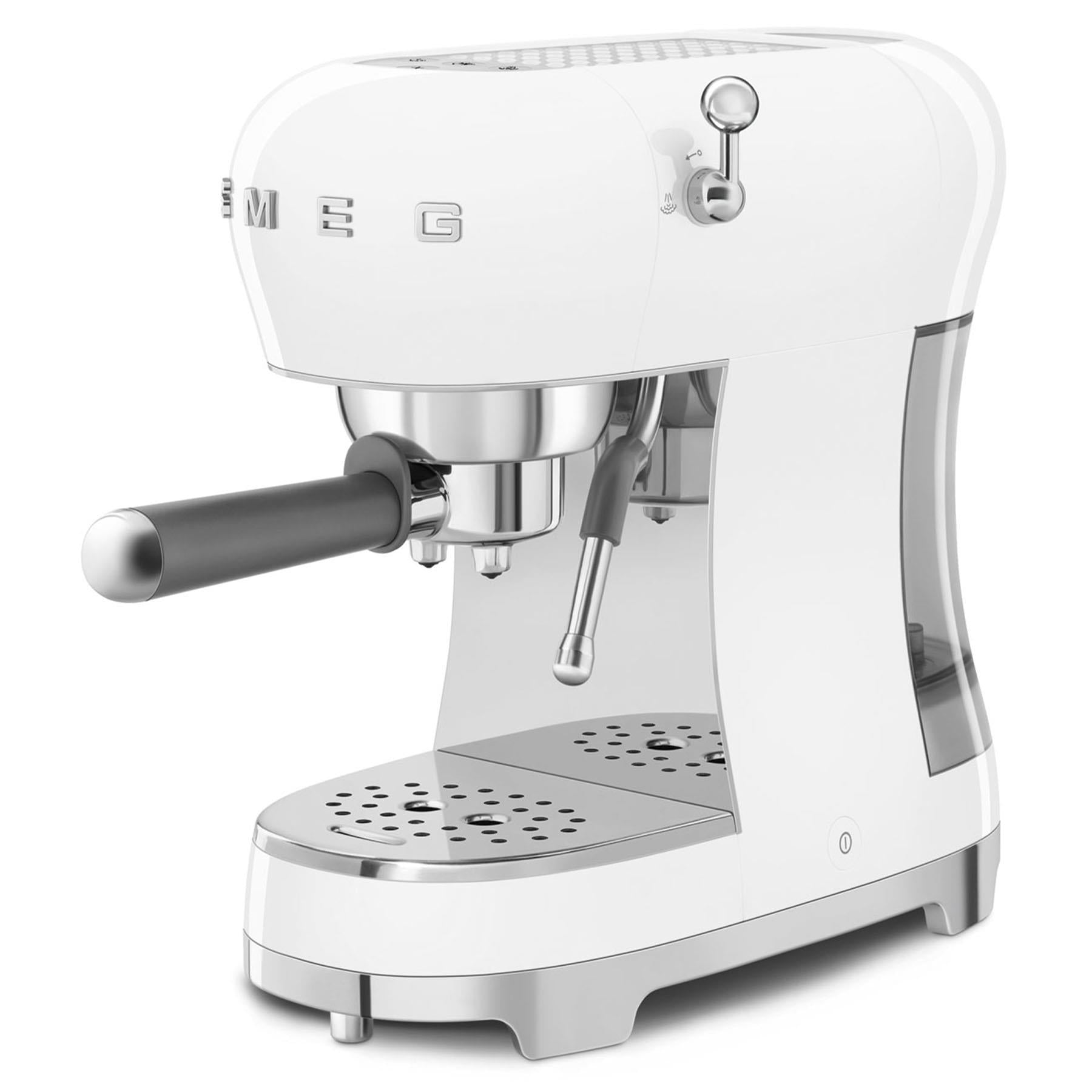 Smeg 50's Style Espresso Manual Coffee Machine (White)