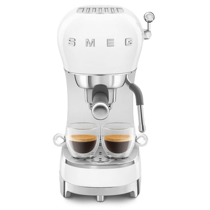 Smeg 50's Style Espresso Manual Coffee Machine (White)