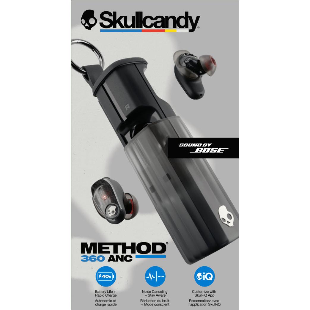 Skullcandy Method 360 ANC Sound by Bose Wireless Earbuds (Black)