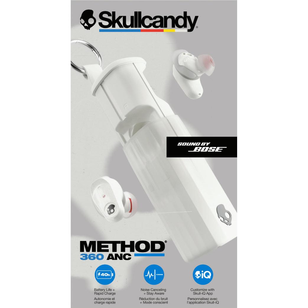 Skullcandy Method 360 ANC Sound by Bose Wireless Earbuds (Bone)