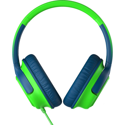 Moki Mixi Type-C Wired Volume Limited Kids Over-Ear Headphones (Green/Blue)