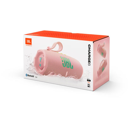 JBL Charge 6 Portable Bluetooth Speaker (Pink)