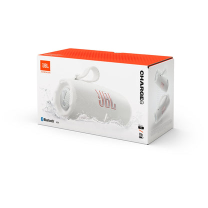 JBL Charge 6 Portable Bluetooth Speaker (White)
