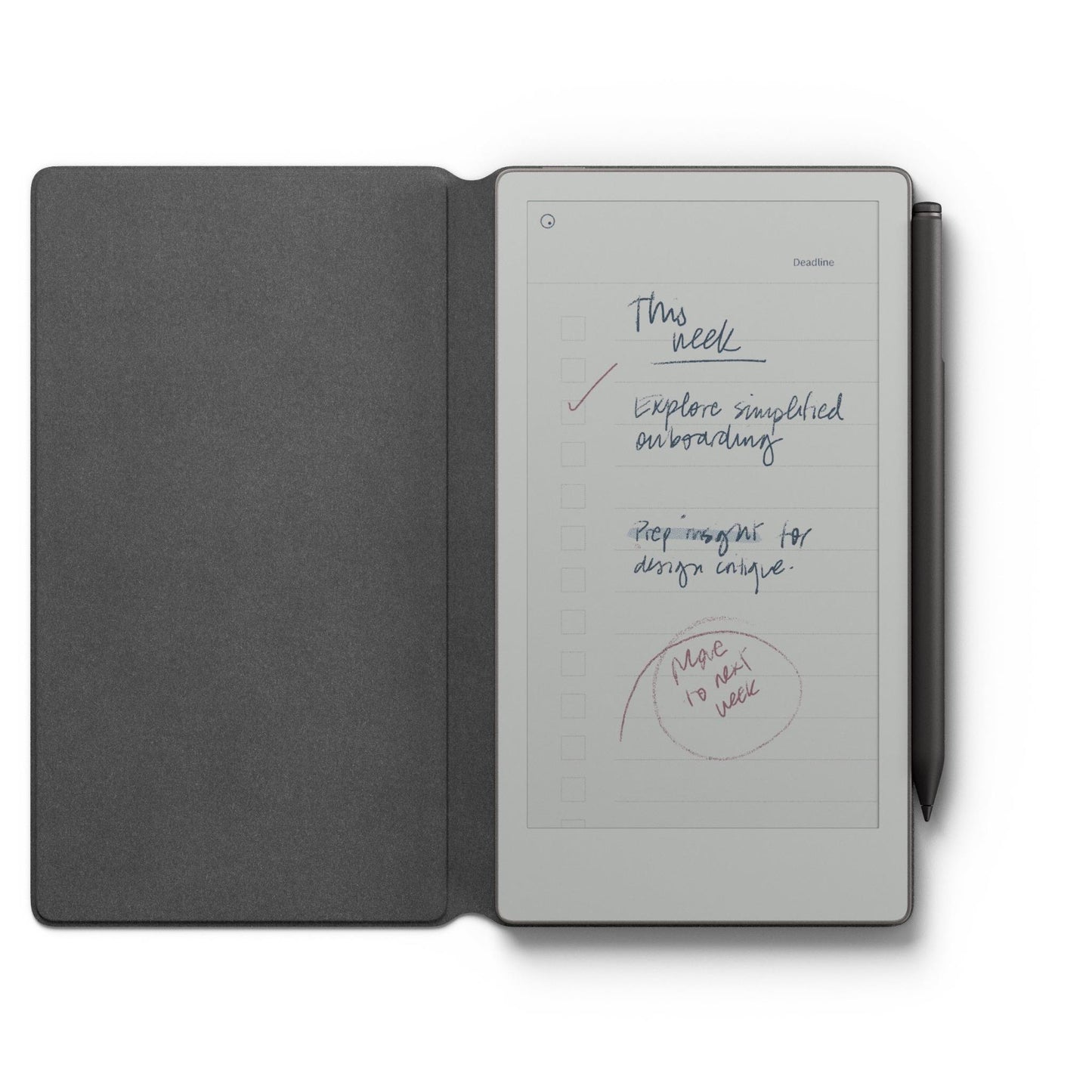 reMarkable Paper Pro Move with MarkerPlus + BookFolio Premium Leather (Black)