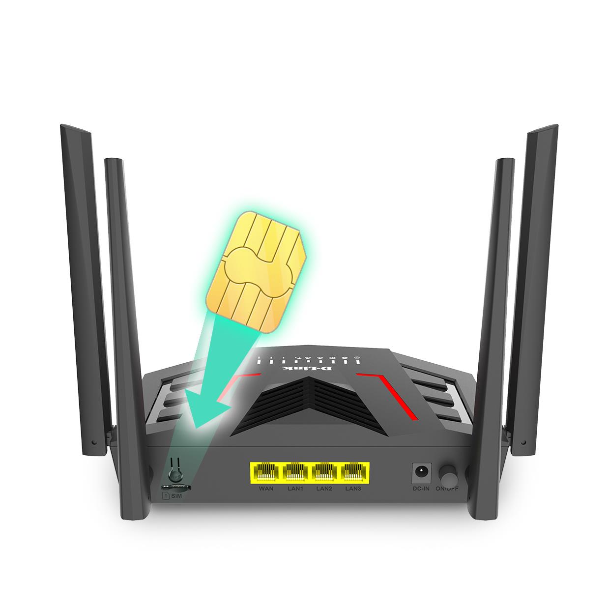 D-Link DWR-M955X 4G LTE AX1500 Dual Band Wi-Fi 6 Router