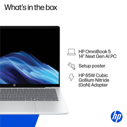 HP OmniBook 5 NG AI PC 14-he0013QU 14" WUXGA OLED Copilot+ PC Laptop (Snapdragon X1)[512GB/16GB]