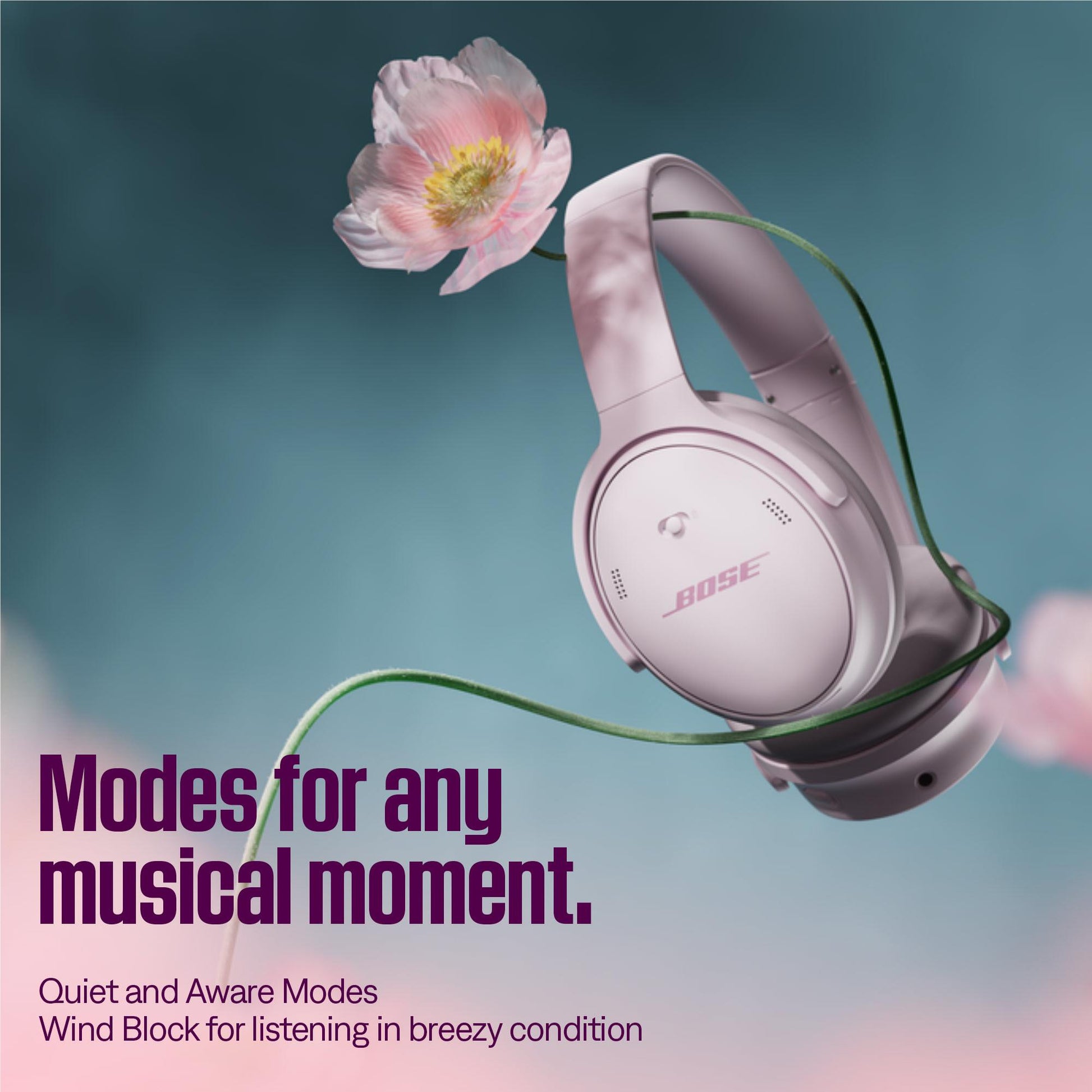 Bose QuietComfort Noise Cancelling Headphones (Petal Pink)