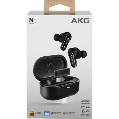 AKG N5 Hybrid TWS Noise Cancelling Earbuds (Black)