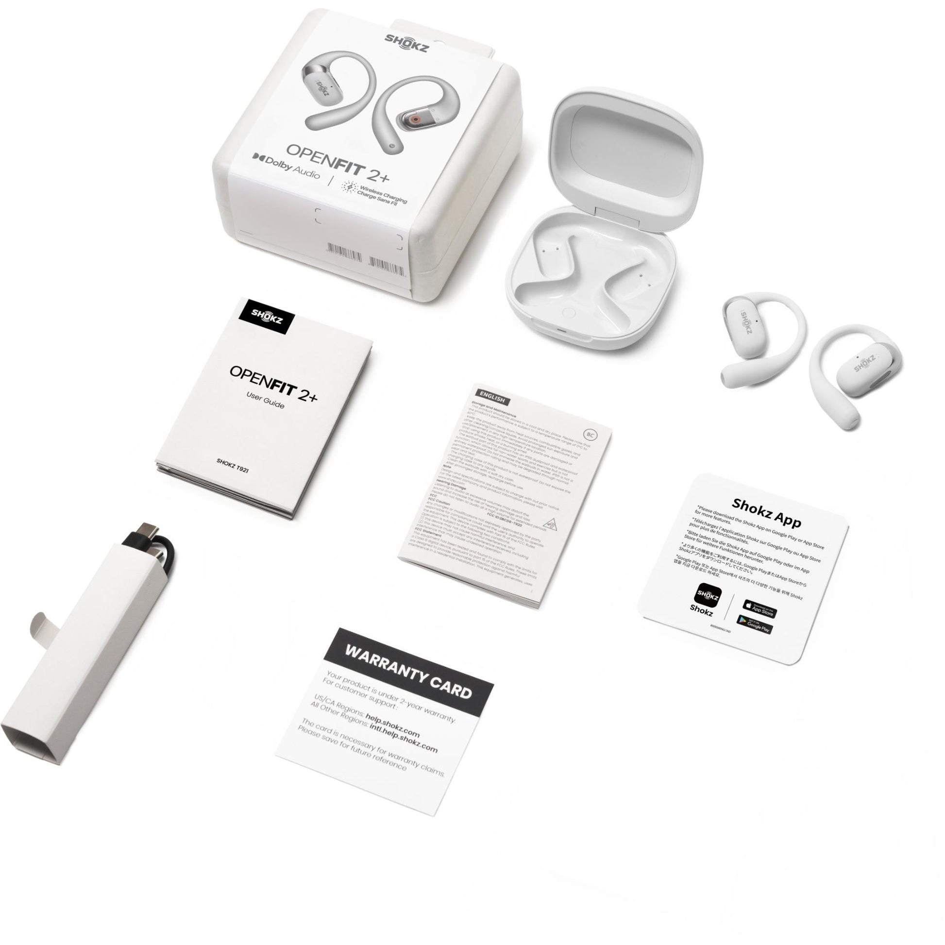 Shokz  OpenFit 2+ Open-Ear TWS Earbuds (Grey)