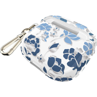 Kate Spade Protective Case for AirPods 4th Gen (Flowerbed Blue/Silver)