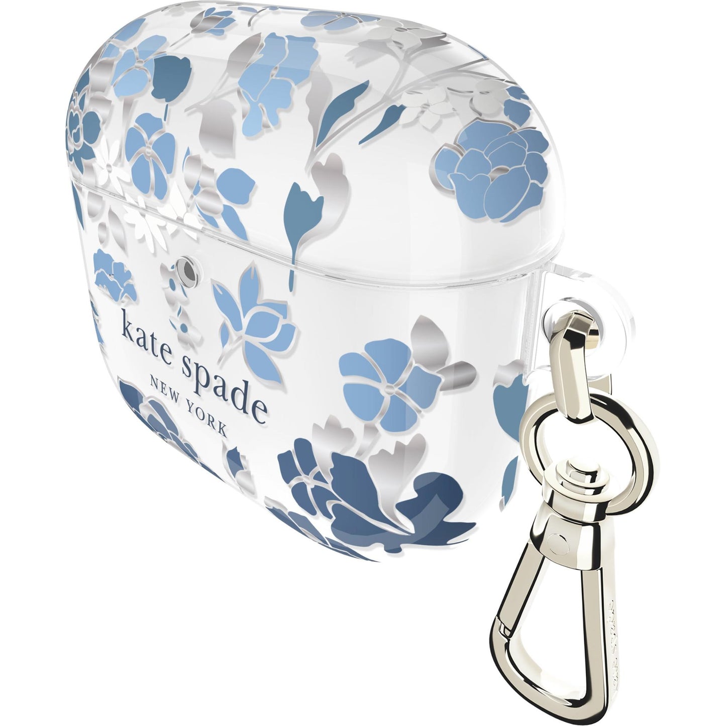 Kate Spade Protective Case for AirPods 4th Gen (Flowerbed Blue/Silver)