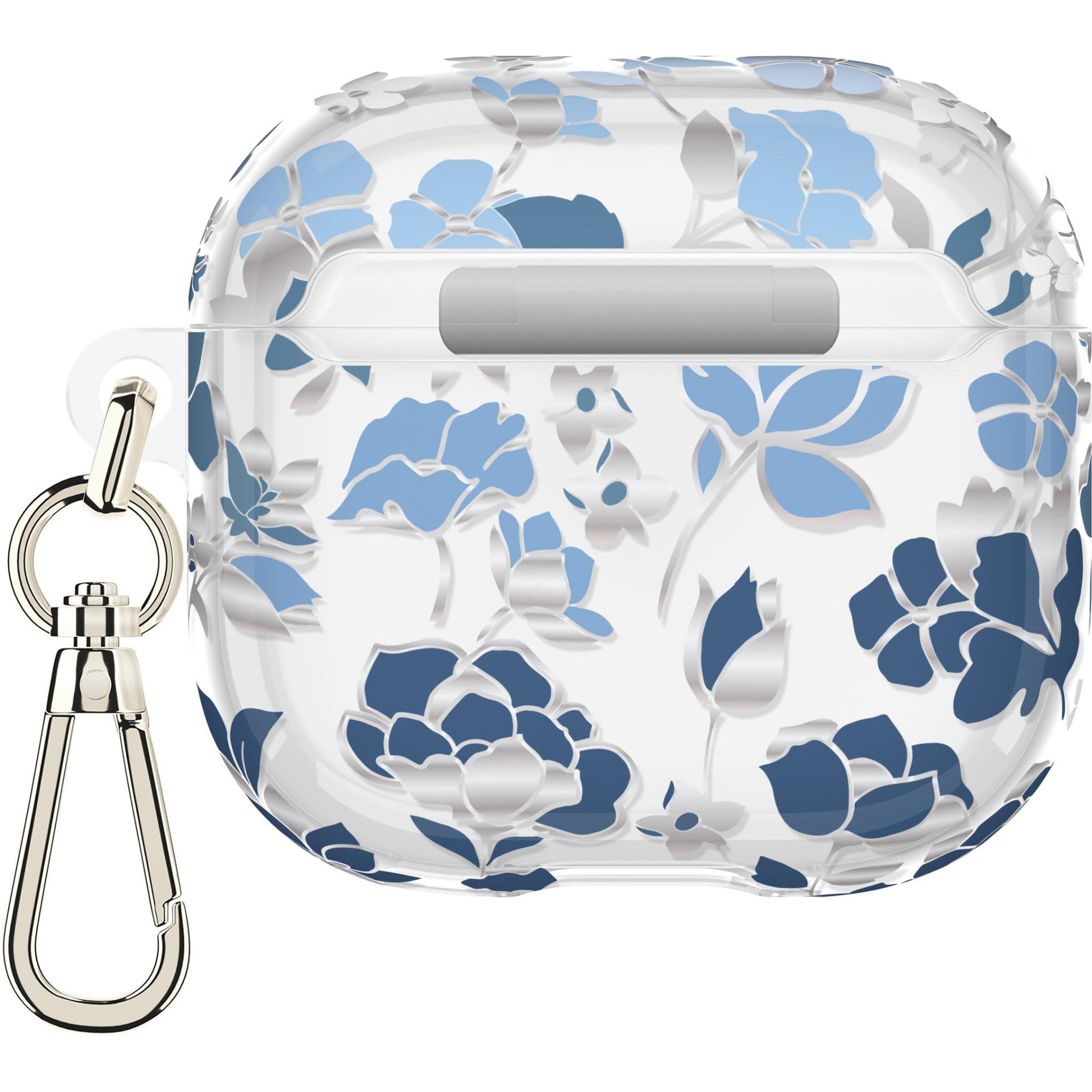 Kate Spade Protective Case for AirPods 4th Gen (Flowerbed Blue/Silver)