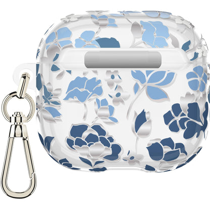 Kate Spade Protective Case for AirPods 4th Gen (Flowerbed Blue/Silver)