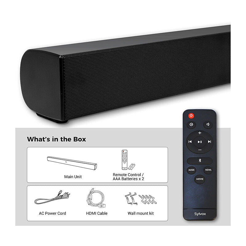 Sylvox Waterproof Outdoor TV Soundbar S2