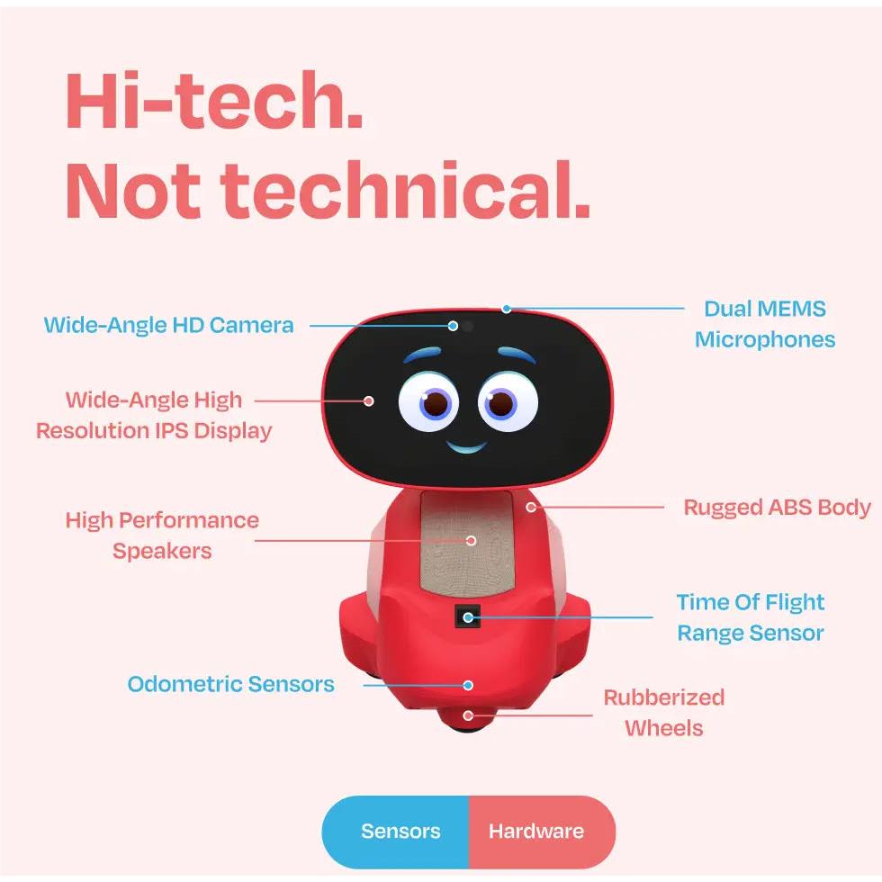 Miko 3 Smart AI Robot Toy(Red)