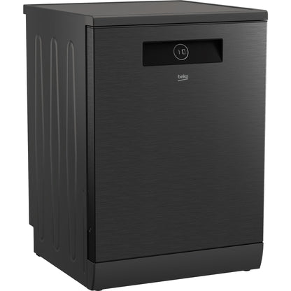 Beko BDFB1650ADX 16 Place Setting Freestanding Dishwasher with AutoDose (Dark Stainless Steel)