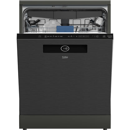 Beko BDFB1650ADX 16 Place Setting Freestanding Dishwasher with AutoDose (Dark Stainless Steel)