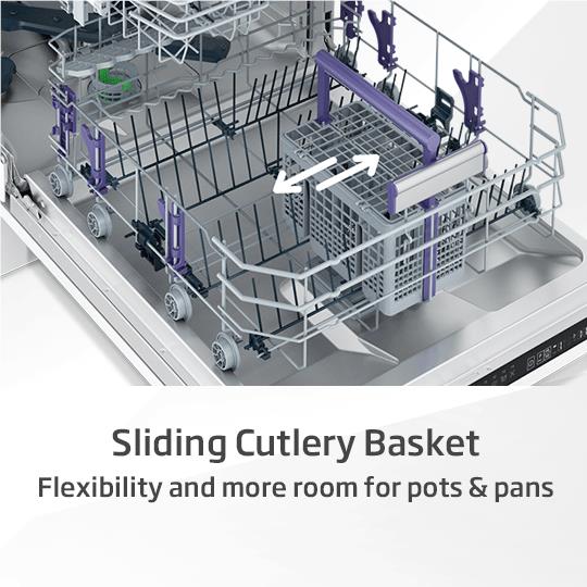 Beko BDBU1430X 14 Place Setting Built-in Dishwasher (Platinum Steel)