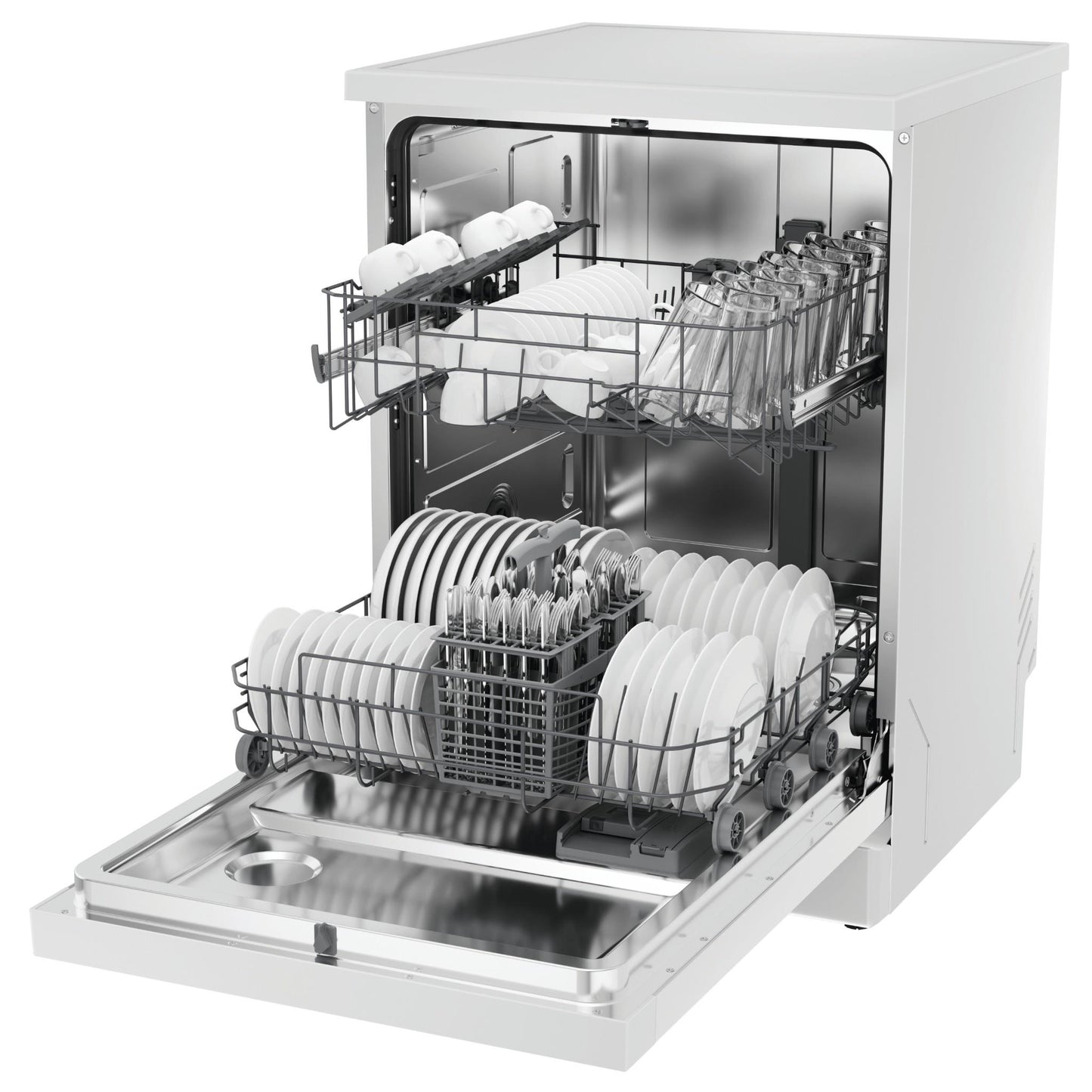 Haier HDW13F0W1 300 Series 13 Place Setting Freestanding Dishwasher (White)