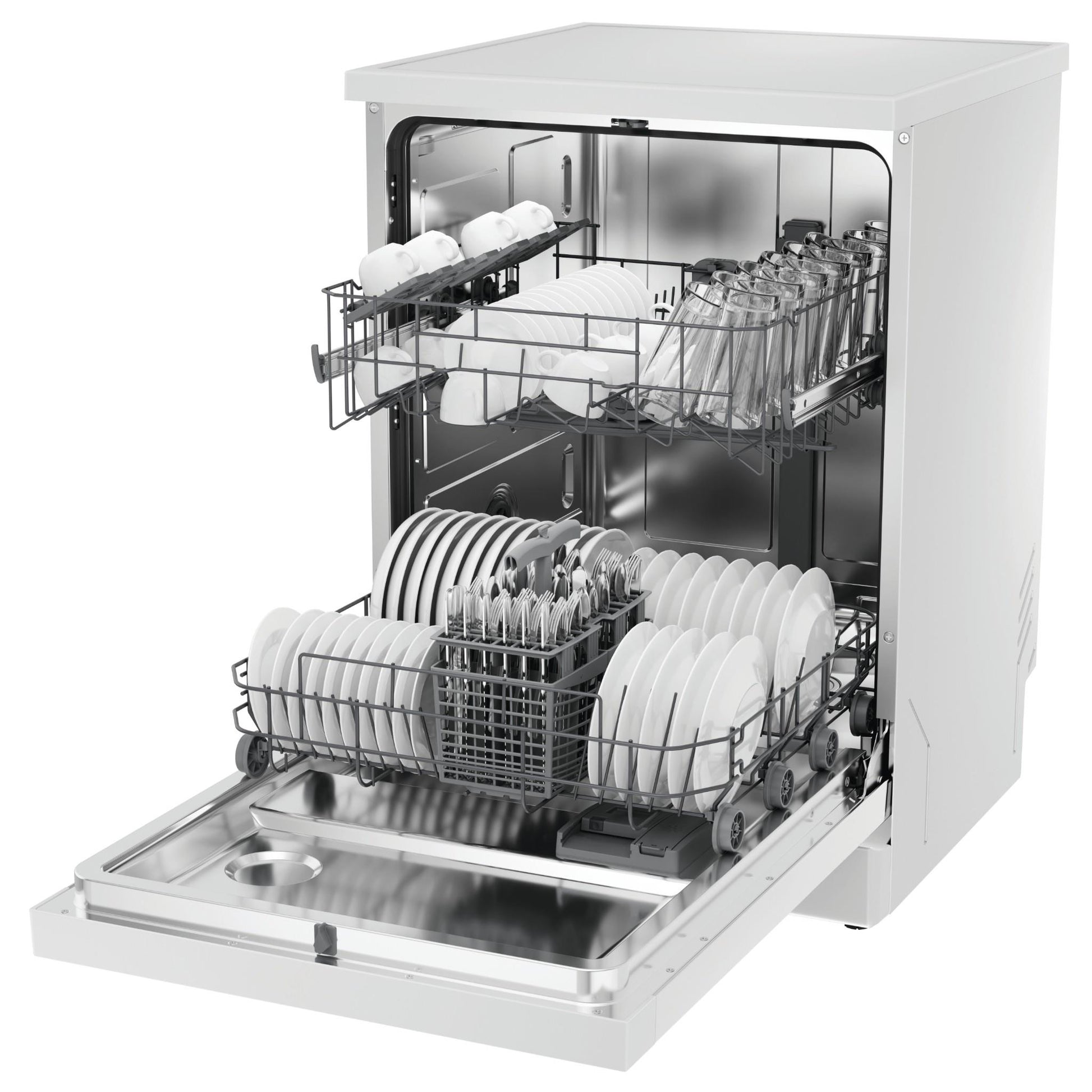 Haier HDW13F0W1 300 Series 13 Place Setting Freestanding Dishwasher (White)