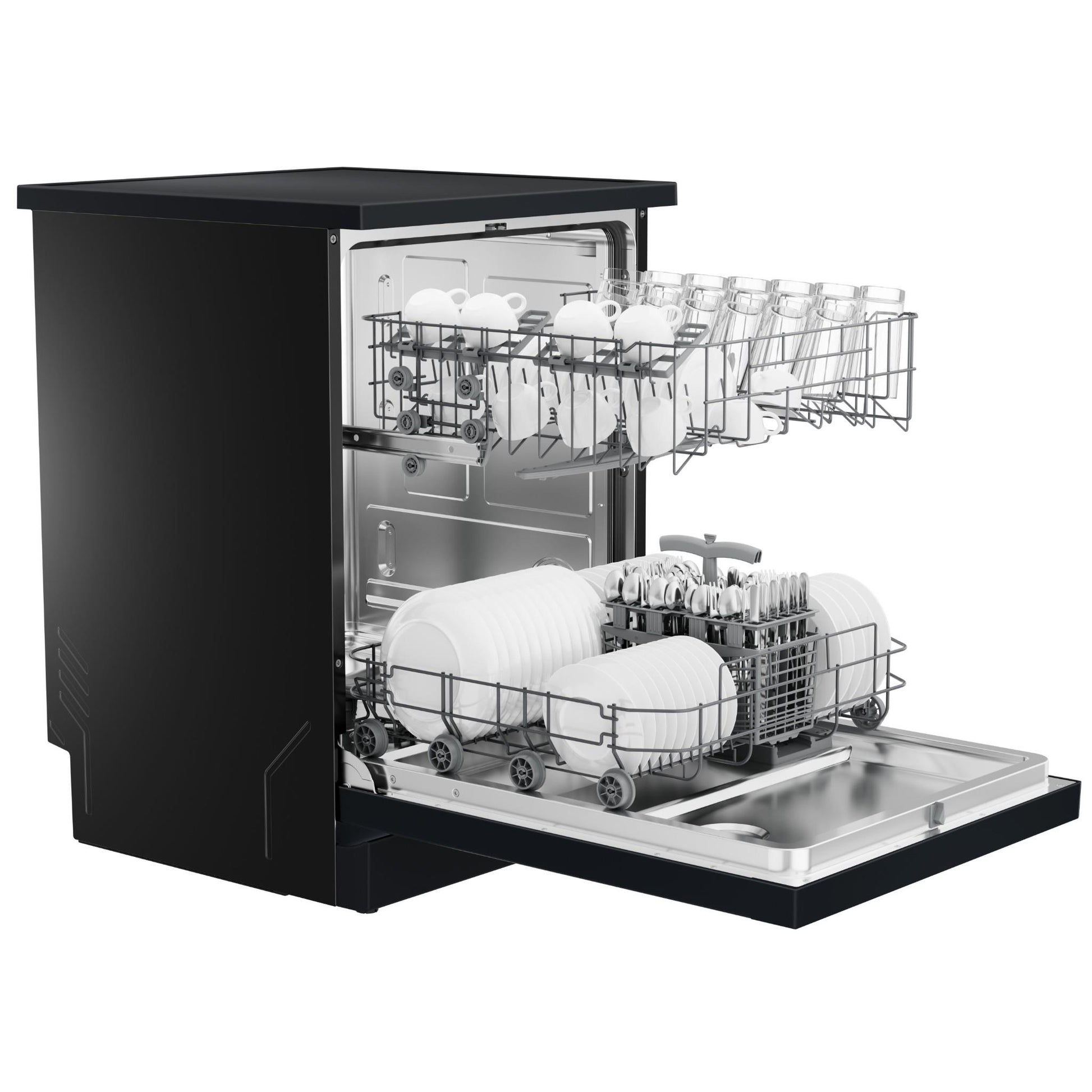 Haier HDW13F0B1 300 Series 13 Place Setting Freestanding Dishwasher (Black)