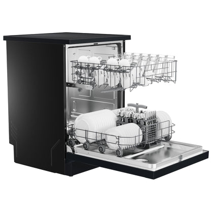 Haier HDW13F0B1 300 Series 13 Place Setting Freestanding Dishwasher (Black)
