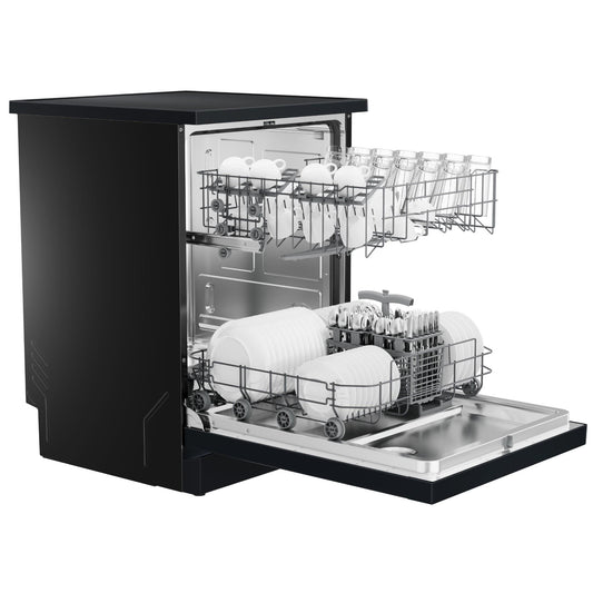 Haier HDW13F0B1 300 Series 13 Place Setting Freestanding Dishwasher (Black)