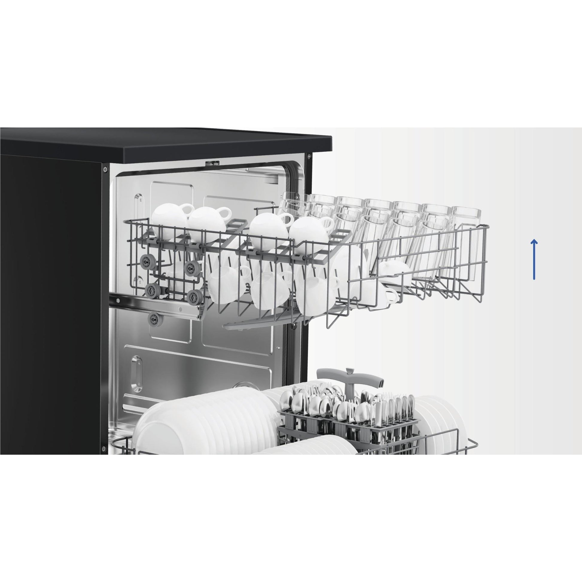 Haier HDW13F0B1 300 Series 13 Place Setting Freestanding Dishwasher (Black)