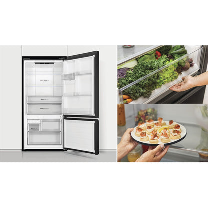 Haier HRF510BHC 600 Series 514L Bottom Mount Fridge (Black)