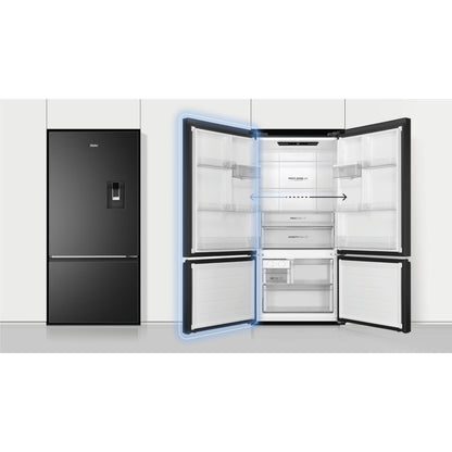 Haier HRF510BHC 600 Series 514L Bottom Mount Fridge (Black)