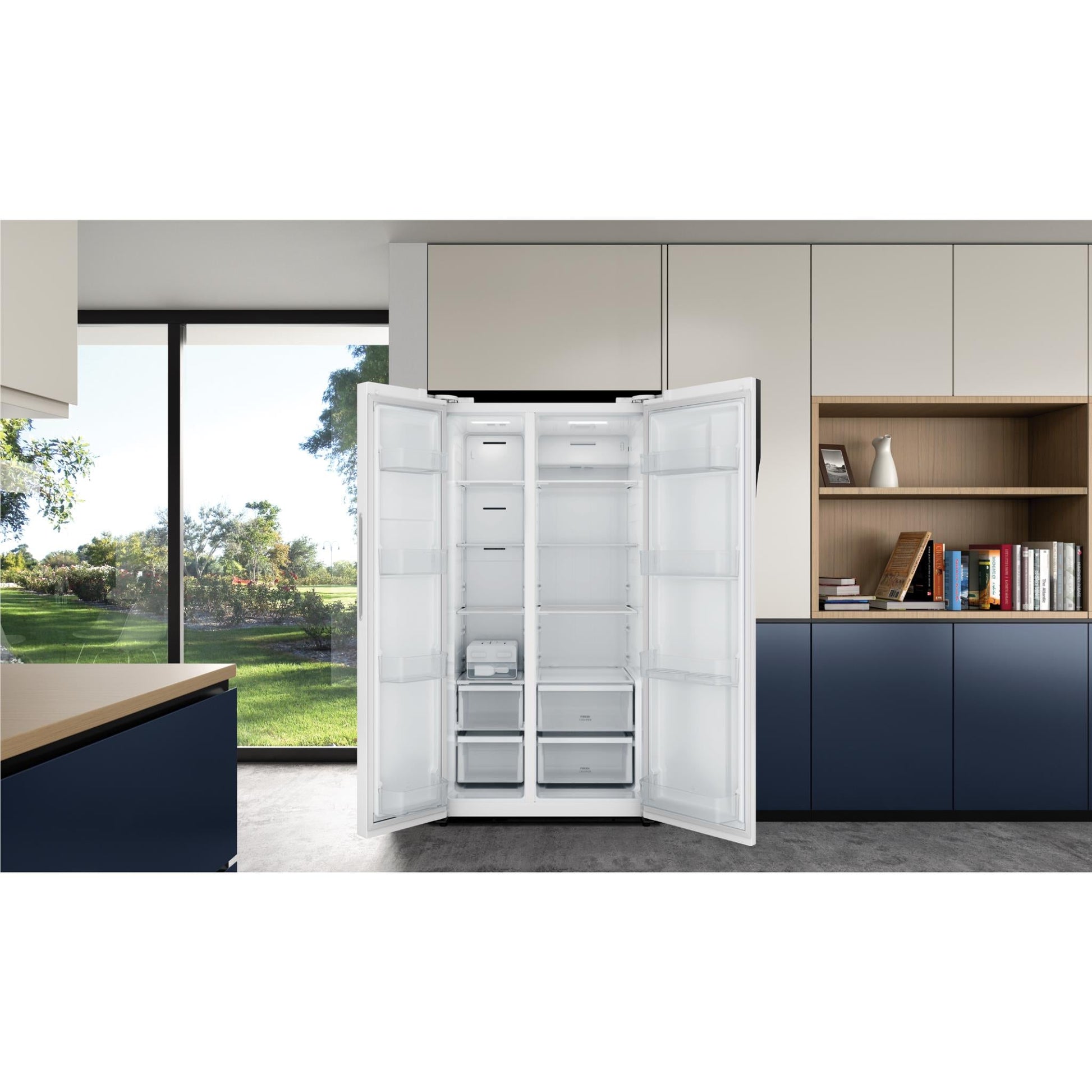 Westinghouse WSE6200WB 624L Side-By-Side Fridge (White)