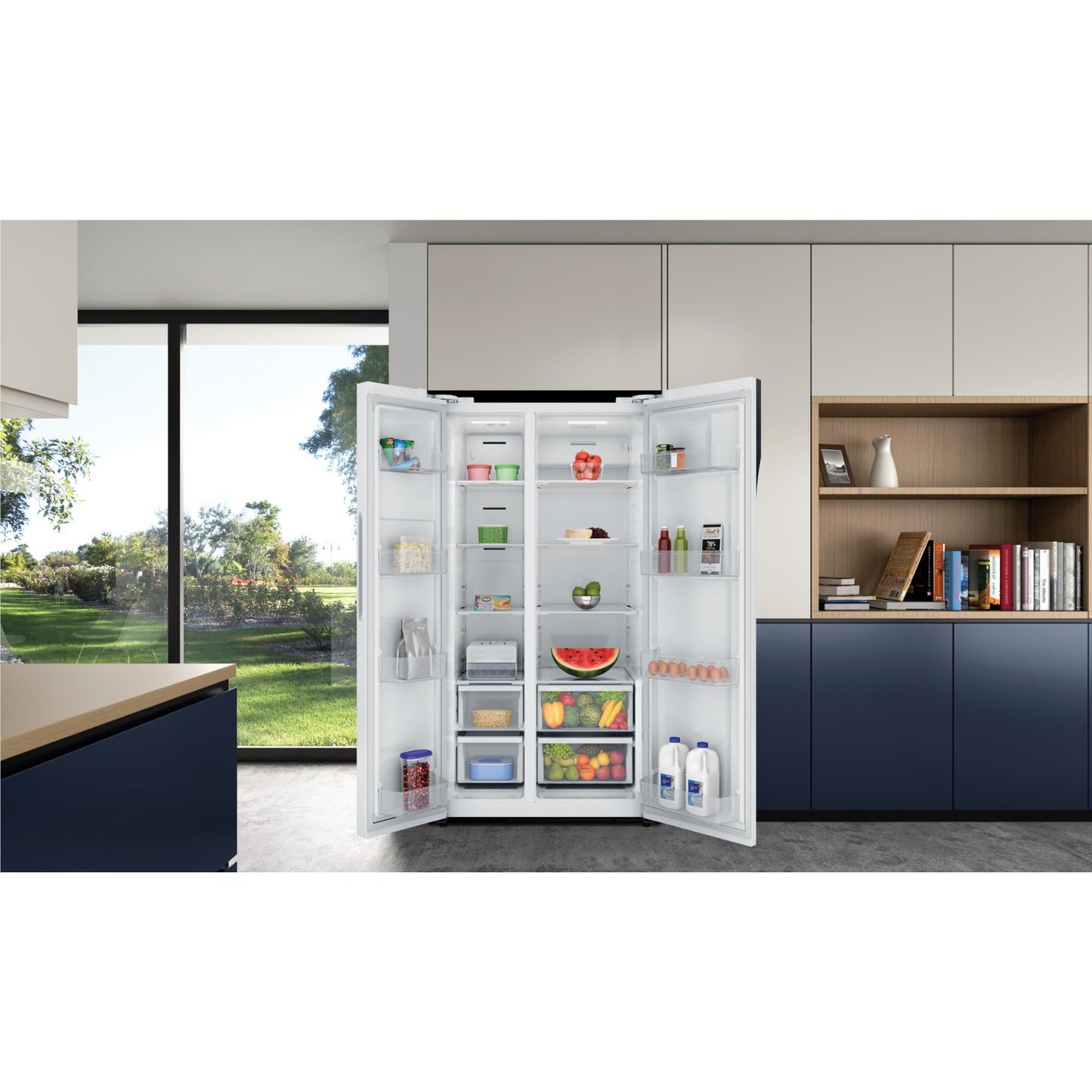 Westinghouse WSE6200WB 624L Side-By-Side Fridge (White)