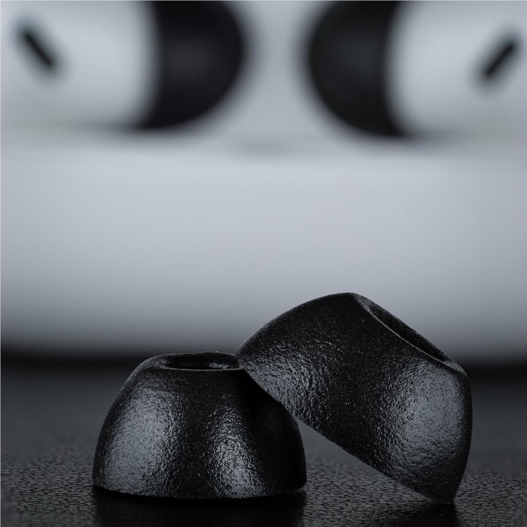 Comply TRUEGXP MAX Ear Tips for Apple AirPods Pro 1/2 (Black) [Large - 3 Pairs]