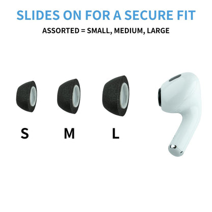 Comply TRUEGXP MAX Ear Tips for Apple AirPods Pro 1/2 (Black) [Assorted]