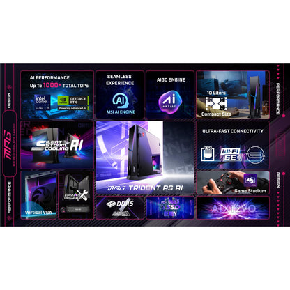 MSI MPG Trident AS AI 2NVP7-001AU Gaming Desktop (Intel Core Ultra 7-265)[GeForce RTX 5070]