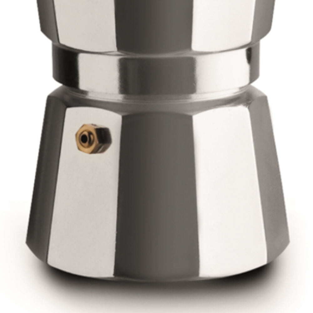 Pezzetti Italexpress Cafetiere 3-Cup Espresso Stovetop Coffee Maker Silver