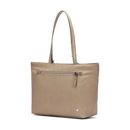 Pacsafe W Anti-Theft RFID Blocking Carryall 13" Laptop Tote Bag Taupe
