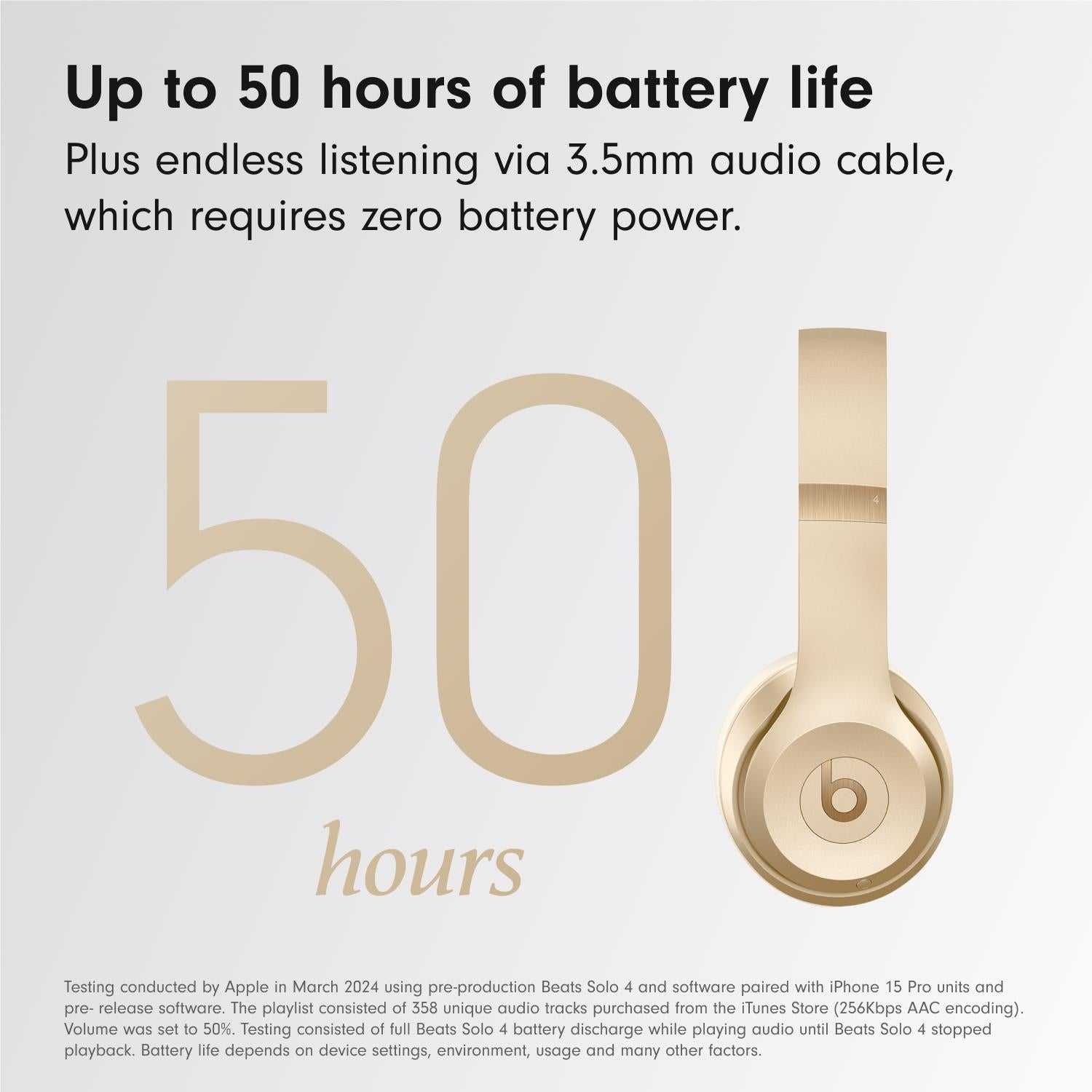 Beats Solo 4 Wireless On-Ear Headphones (Metallic Gold)