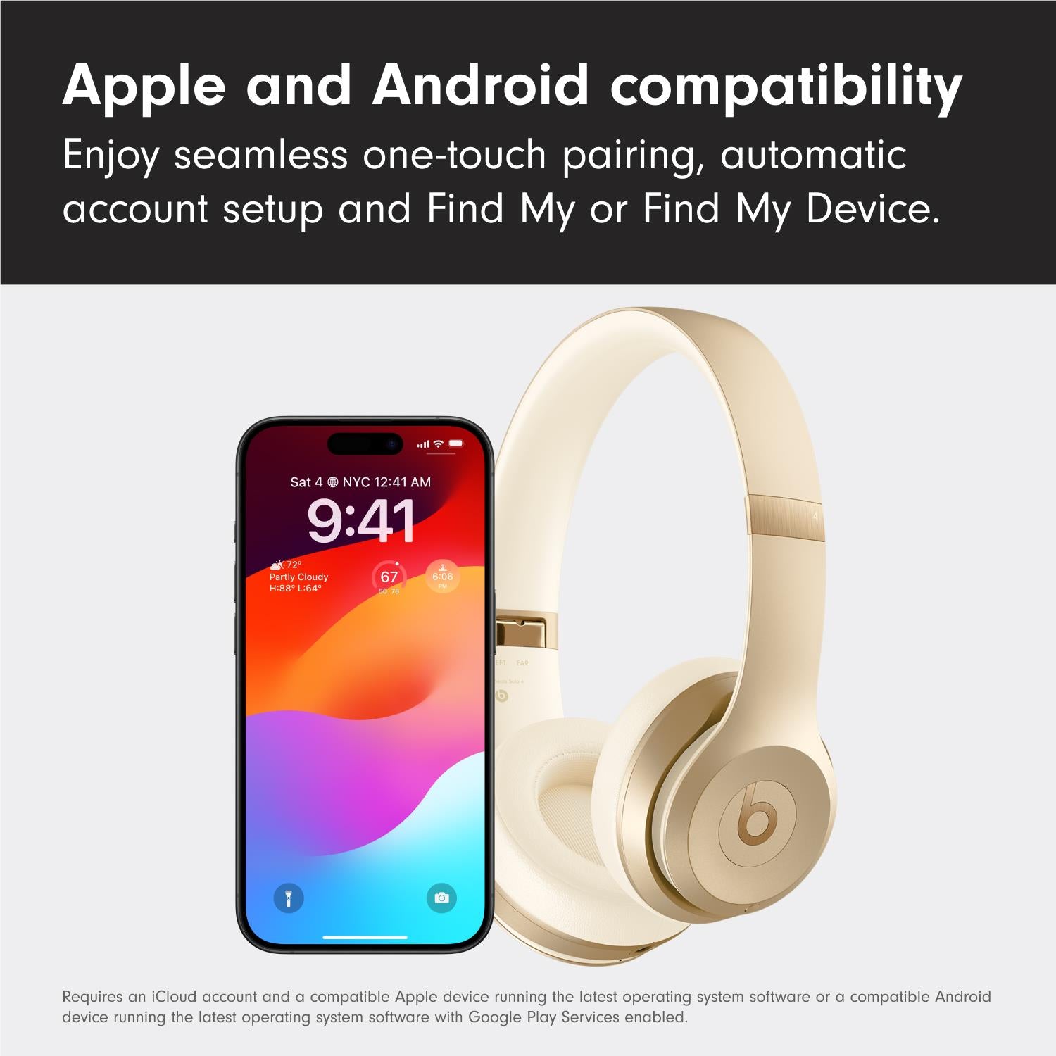Beats Solo 4 Wireless On-Ear Headphones (Metallic Gold)