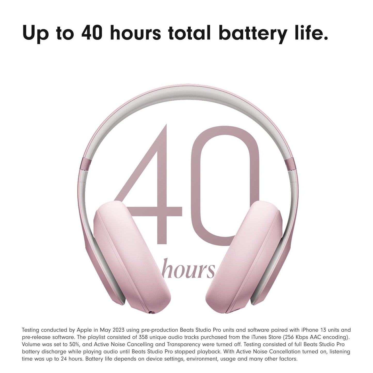 Beats Studio Pro ANC Over-Ear Wireless Headphones (Soft Pink)